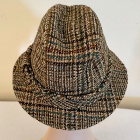 Vintage Harris Tweed Wool Plaid Hat Size M to Large Country Gentleman Travler - Picture 5 of 14